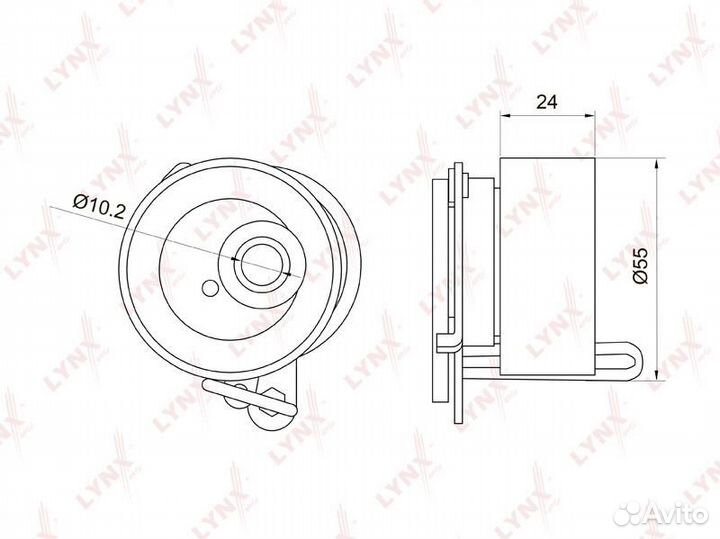Натяжитель ремня грм honda Civic 1.6-1.7 01-05