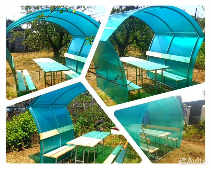 Беседки на дачу из поликарбоната