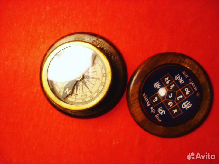 Компас изумруд Индийская Компания London Бронза
