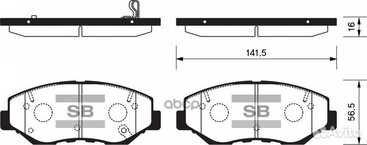 Колодки тормозные дисковые SP1237 Sangsin brake