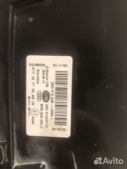 Фонарь задний audi a4 b9