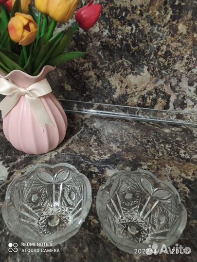 Вазы конфетницы разные, хрусталь