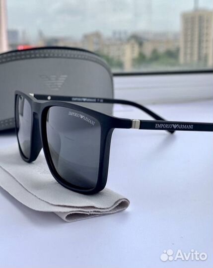 Очки emporio armani черные поляризационные