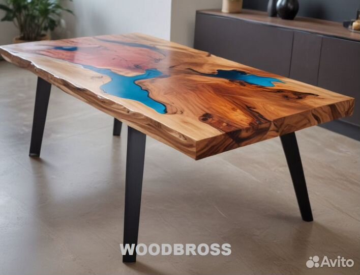 Стол из Эпоксидной смолы и дерева от изготовителя