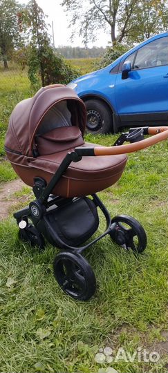 Коляска verdi 3 в 1 эко кожа коричневая