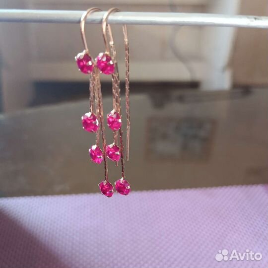 Золотые серьги 583 пробы