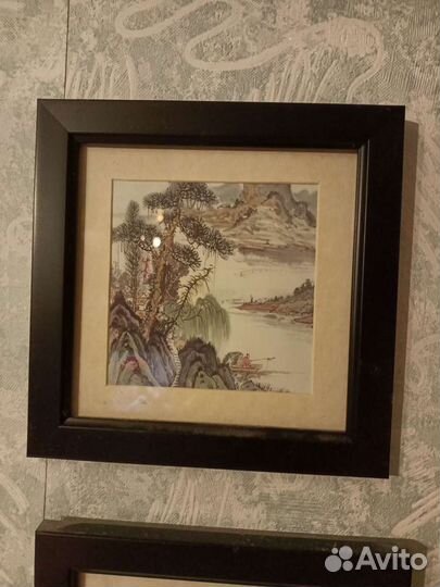 Литография-Гравюра картина под стеклом