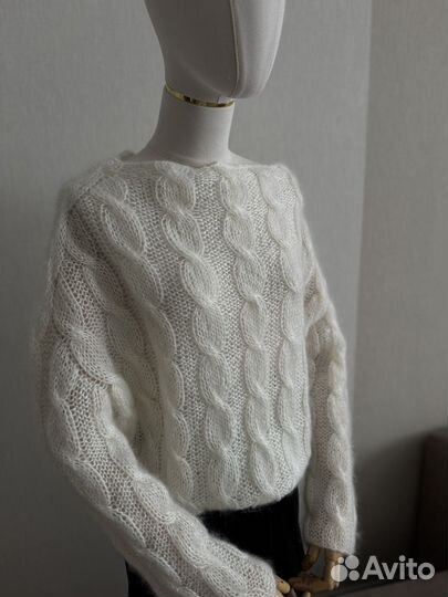 Джемпер из кид мохера на шелке