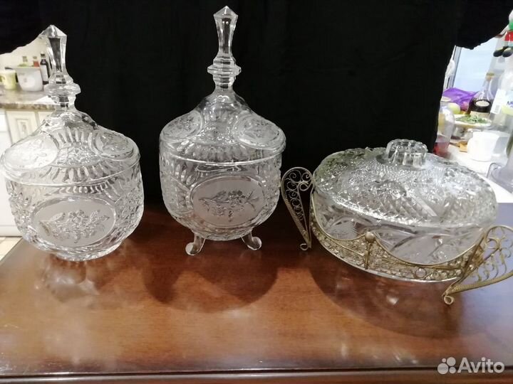 Посуда хрустальная времен СССР