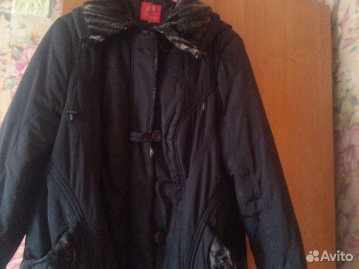 Женский пуховик- пальто 54 размер