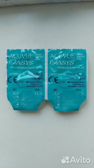 Линзы двухнедельные Acuvue Oasys 8.4 / -2.50