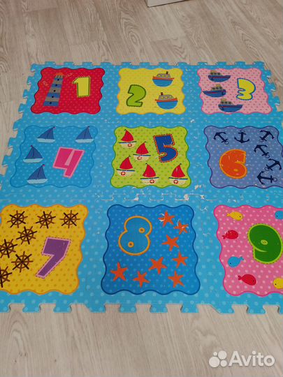Напольный пазл детский коврик пазл мягкий 2 шт
