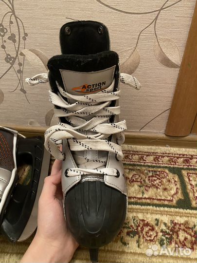 Хоккейные коньки action sport 40 размер