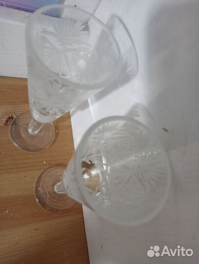 Рюмки хрустальные,гусь