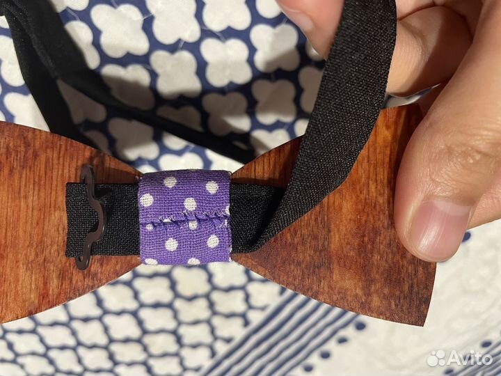 Галстук бабочка деревянная