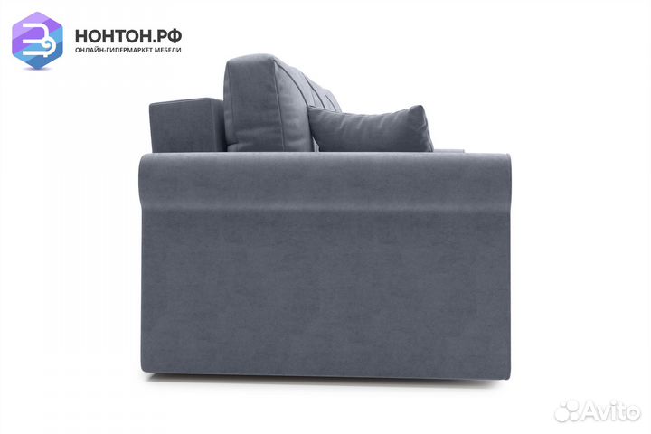 Диван еврокнижка Лира 3-х местный темно-серый