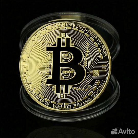 Сувенирная монета биткойн bitcoin