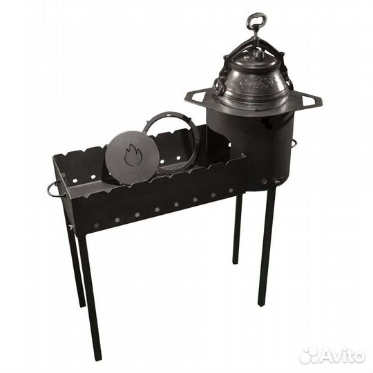 Мангал с подказанником для казана 8-10 литров