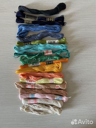 Пяльца деревянные. Мулине. Схемы. Канва