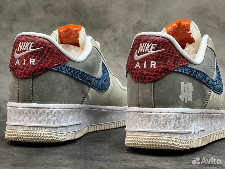 Nike air force 1 серые син разм. 43