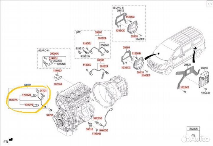 Провода прочие Hyundai H1 D4CB F890370 2015