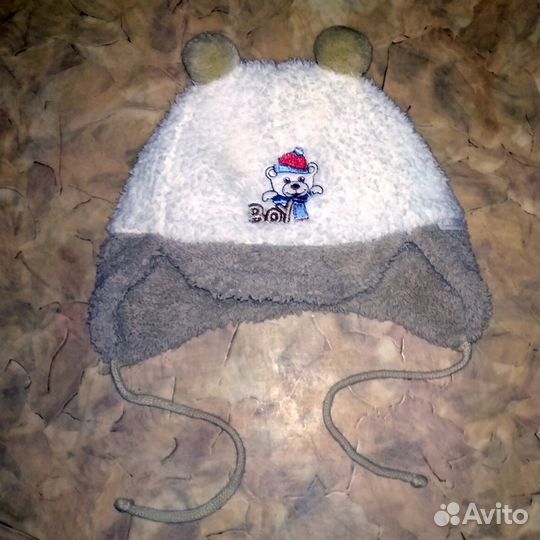 Теплая шапочка 44-48 новая