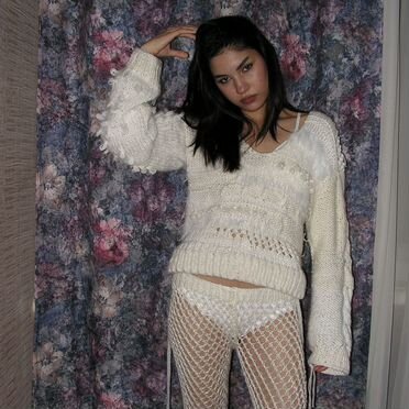 Брюки клеш сетка