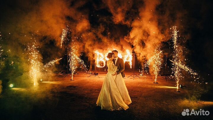 Холодные фонтаны на свадьбу