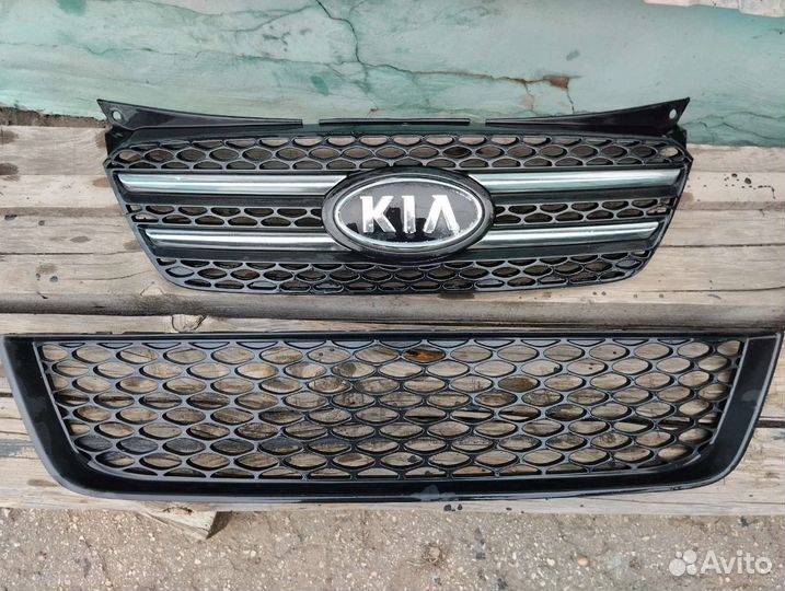 Решетка переднего бампера Киа Пиканто 1 рестайлинг