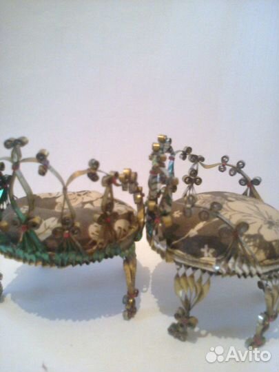 2 Стульчика-игольницы-полностью ручная работа