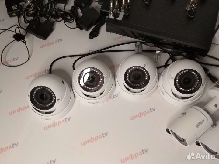 Полный к-т уличного видеонаблюдения 7 камер