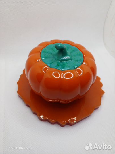 Шкатулка из эпоксидной смолы тыква