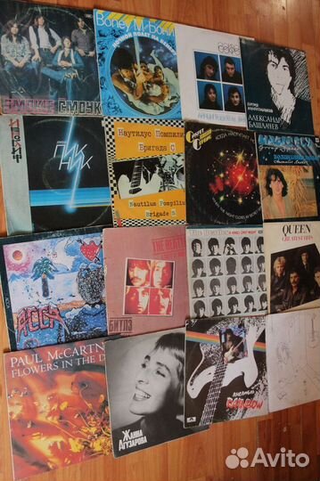 Виниловые пластинки восновном рок и высоцкий