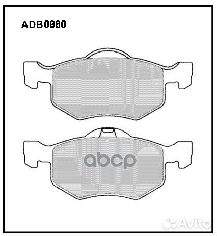 Колодки тормозные к-кт Allied Nippon ADB0960 AL