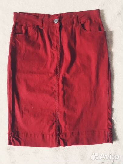 Юбка красная