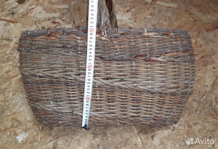 Корзина плетеная из натуральной лозы, СССР