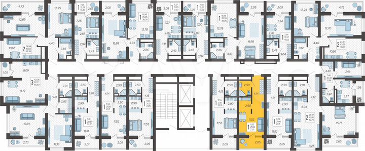 Квартира-студия, 23,1 м², 8/19 эт.