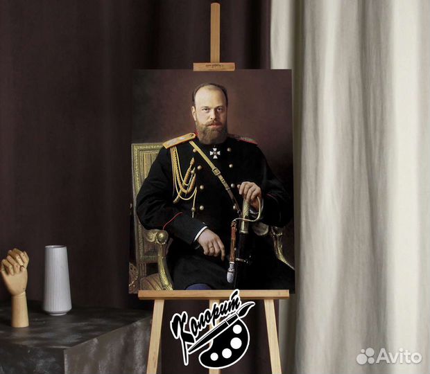 Портреты Андропова, Александра 3 на холсте