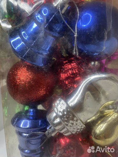 Набор елочных игрушек пластик
