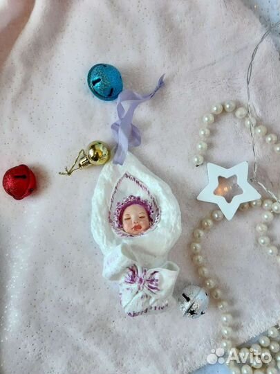 Пеленашка (ватная игрушка на ёлочку)