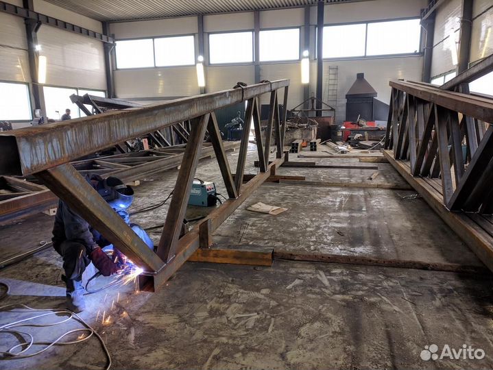 Изготовление металлических ферм Навесы Ангары