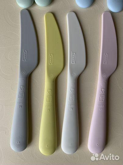 Столовые приборы детские IKEA, тарелка Курносики н