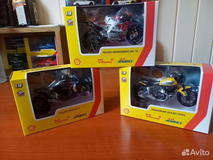 Мотоцикл shell&ducati.collection.1:18