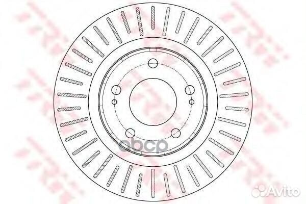 Диск тормозной df6174 TRW