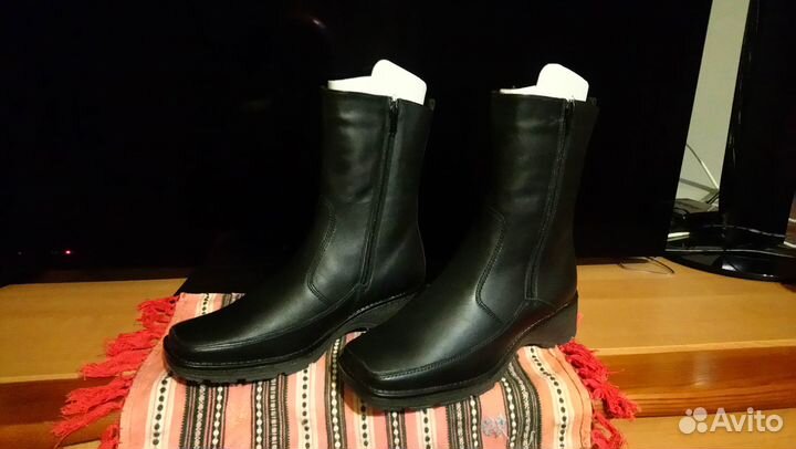 Сапоги(ботильоны) женские зимние кожаные