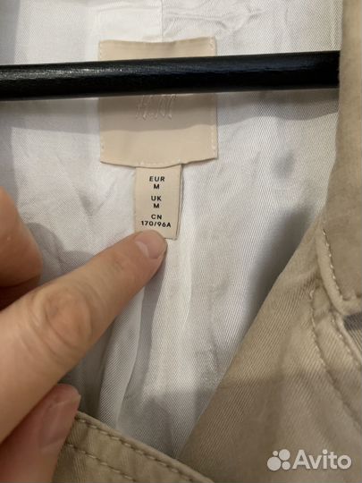 Хлопковый тренч H&M