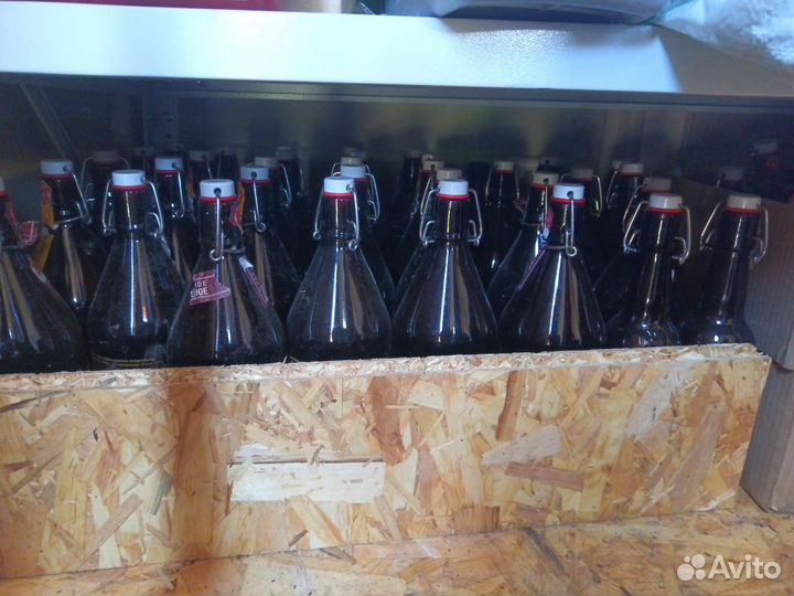 Бутылки с бугельной крышкой, 1Л