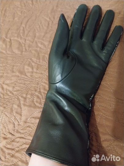 Перчатки женские кожаные