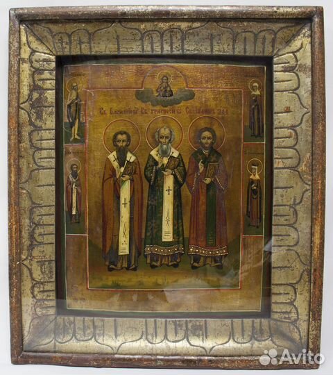Икона Св.Василий, Григорий Богослов, Иоанн Златоус
