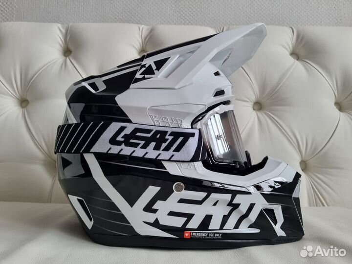 Шлем с Очками Кроссовый Leatt 7.5 Helmet White v23